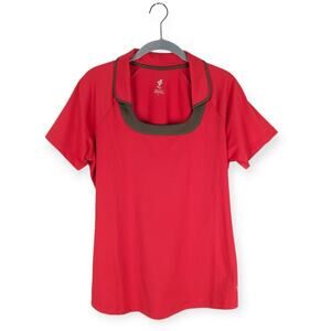 4 All by JoFit Women's Rittenhouse Golf‎ Top in Cherry Size Large